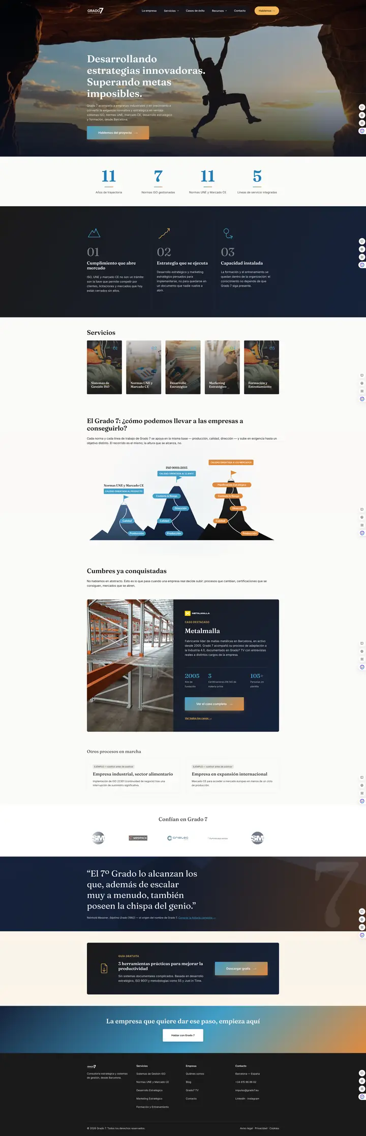 Web de Grado 7, página completa